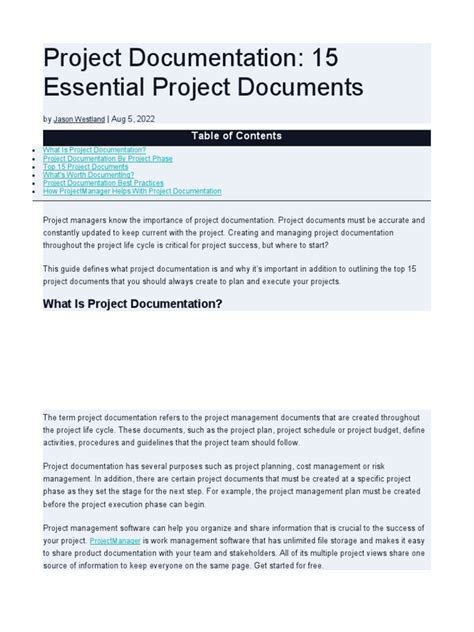Image result for Project Documentation Example.pdf
