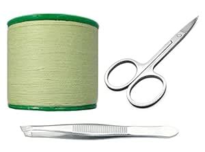 NYAMAH SALES Eyebrow Threading Cotton Threads and Stainless Steel ...