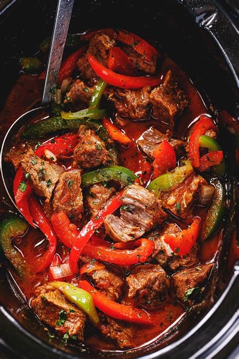 Crock-Pot Steak Fajita Recipe – Slow Cooker Steak Recipe — Eatwell101