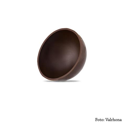 Valrhona Solstis Bitter, large round half-shells (Ø 71.6mm) (6409), 432 ...