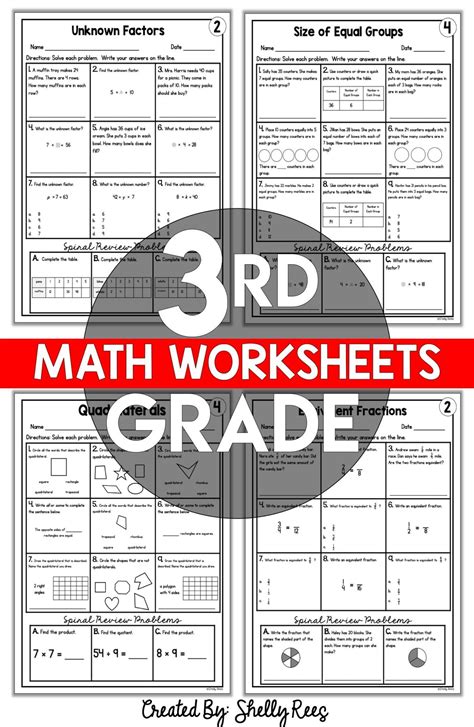 3rd grade math worksheets – Artofit