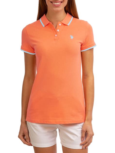 U.S Polo Assn. Women's Tipped Polo - Walmart.com