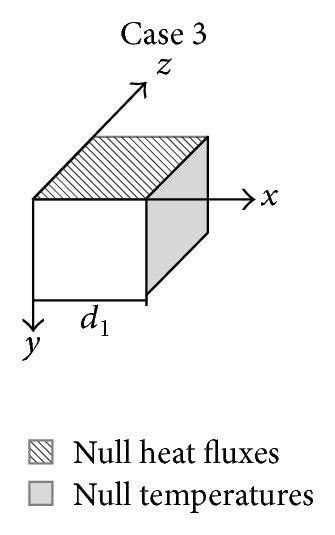 Boundary conditions prescribed for the bounded space defined by x≤d1 ...