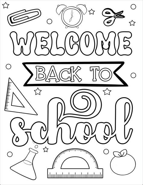 Welcome Back To School Coloring Sheets Coloring Pages
