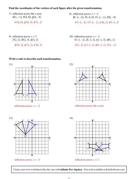 Image result for Kuta Software Reflections