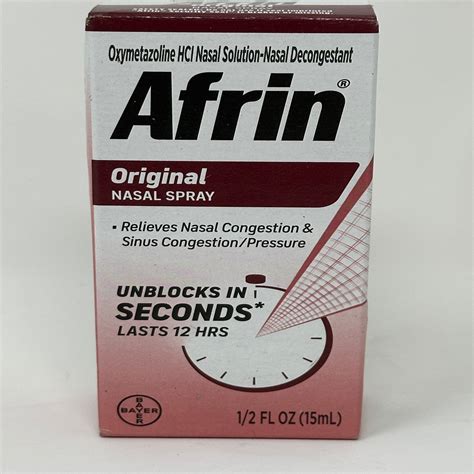 Afrin 12Hr Allergy Sinus Nasal Decongestant Spray, Nose Medicine, 0.5 oz, 6-Pack - Walmart.com
