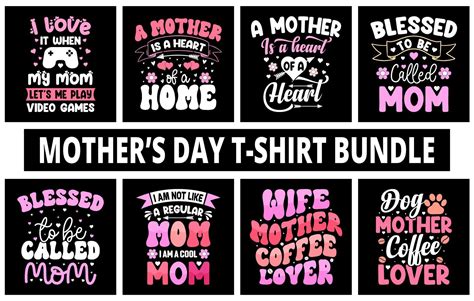 Happy mothers day set, Mothers Day T Shirt bundle, lettering mom tshirt ...