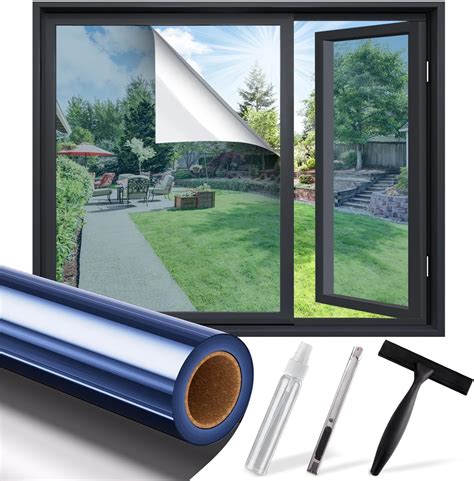 Lifetree One Way Clear Window Film Privacy : Heat Reflective Mirror Window Film Anti Glare, UV ...