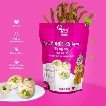 Foxtail Millet Idli Rava 500 Gms | Gluten Free | 100% Naturally Organic ...