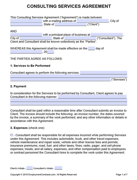 Consulting (Service) Agreement Template | PDF | Word