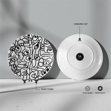 BW Cartoon Doodle: Buy Premium Quality Decorative Art Plates Online ...