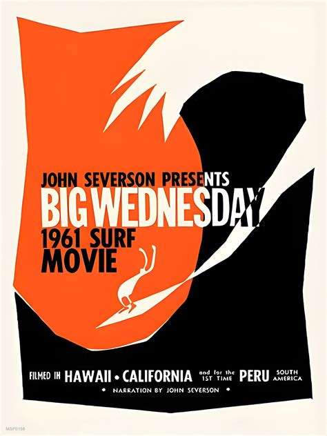 Big Wednesday Surf 1961 Movie Poster 30x40cm Art Print – On the Wall ...