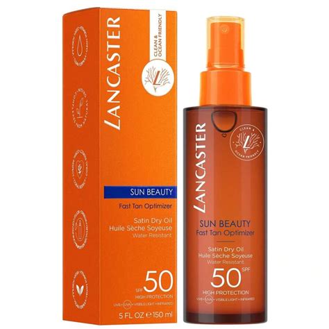 Lancaster Sun Beauty Tan Accelerator Óleo Seco Sedoso SPF50-Spray-150 ...