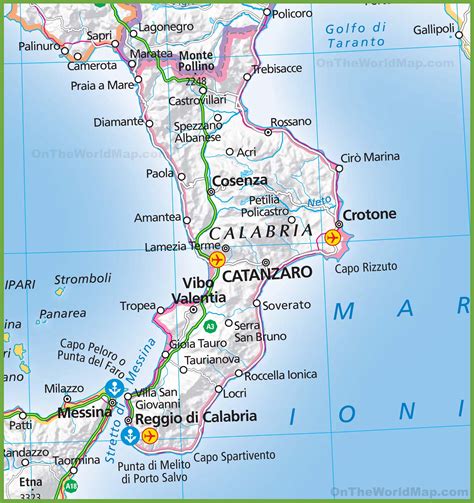 Image result for Calabria Map