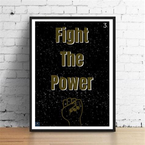 Fight the Power Lyrics Print Public Enemy Inspired Music - Etsy