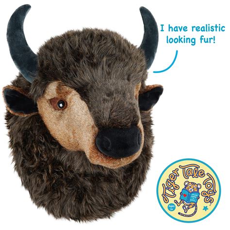 Brillo The Bison - 15 Inch Large Stuffed Animal Plush Buffalo Head ...