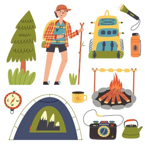 campaign hiking lighting for sale ebal Vector Art