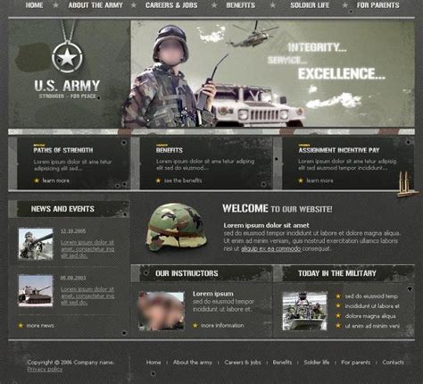 优秀军事战略游戏网页模板免费下载_模板王