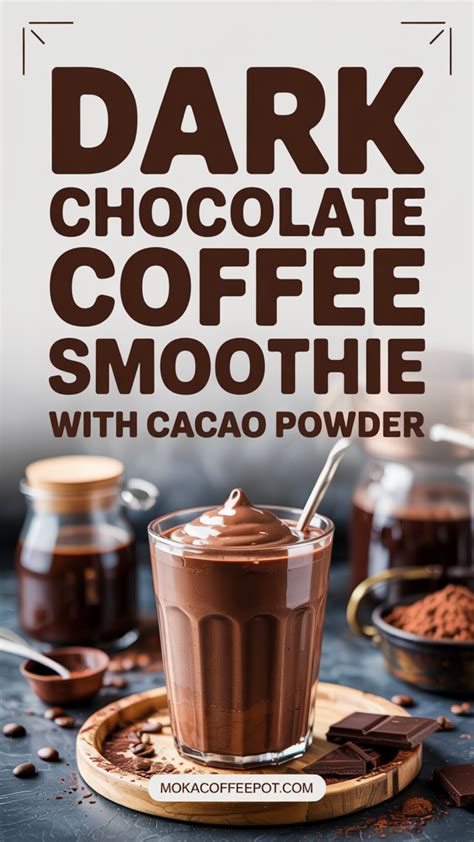 Dark Chocolate Coffee Smoothie with Cacao Powder