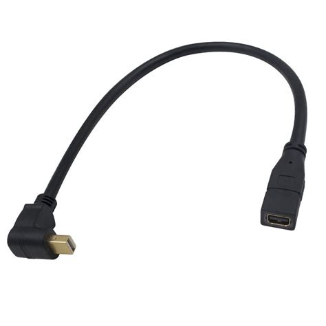 Duttek 30cm 90 Degree Mini DisplayPort Male to Mini DisplayPort DP ...