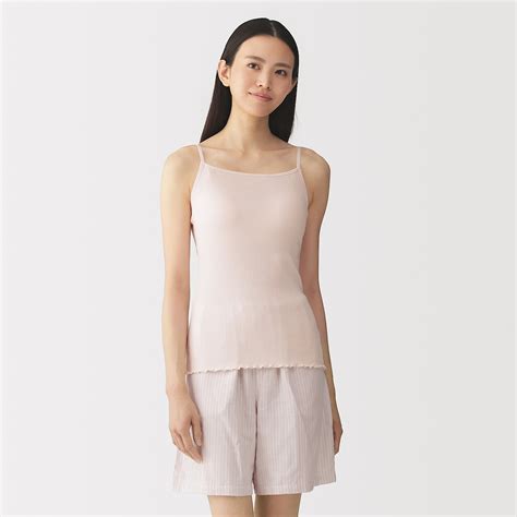 W's Lyocell blended ribbed bra camisole | MUJI
