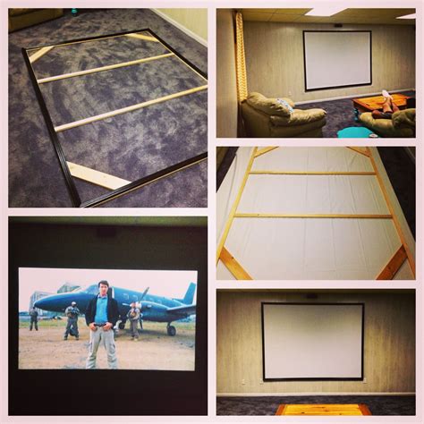 DIY Home Theater Screen. We bought the material from "Carl's Place" on ...