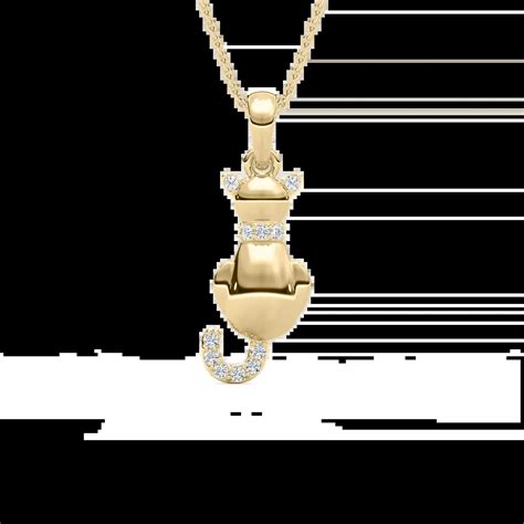 Round Shaped Lab Diamond Cat Kids Necklace