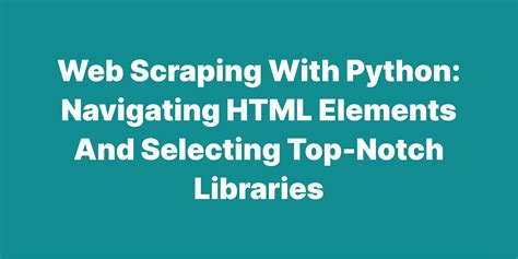 Image result for Python HTML Scraping