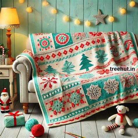 Christmas Crochet Sofa Throw Ideas
