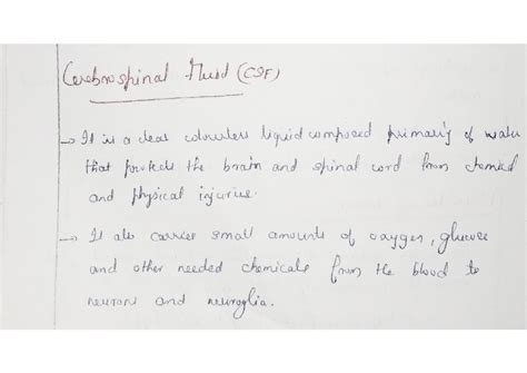 CSF - It gives a lecture note of CSF which is cerebro spinal fliud ...
