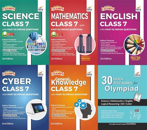 Class 7 Olympiad Champs - 6 books (all subjects) - 30 Mock Tests - 2nd ...