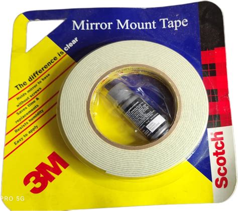 3M IA120170427 Mirror Mounting Tape, 24 mm x 5 m (1 Roll, white ...