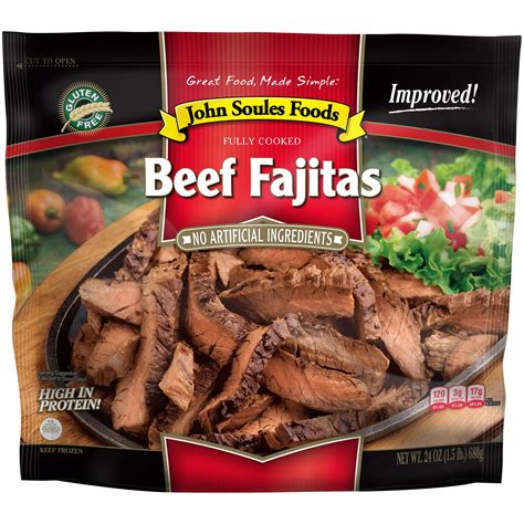 John Soules Foods Frozen Beef Steak Fajitas Strips, 24oz - Walmart.com
