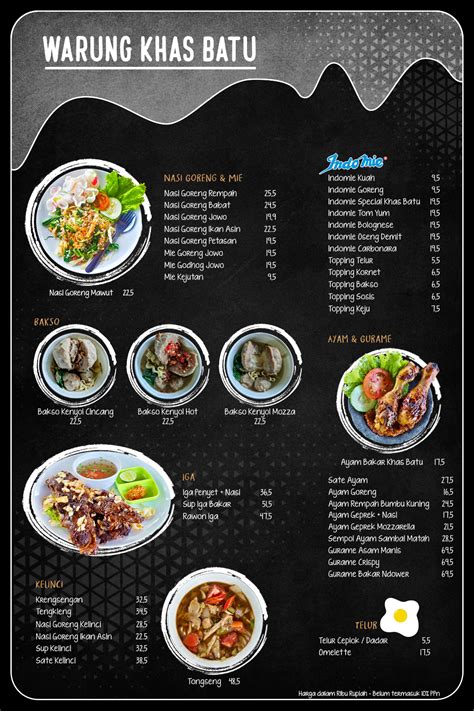 rempah warung khas batu menu
