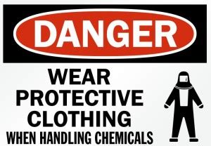RLDigitalUnits DANGER WEAR PROTECTIVE CLOTHING SIGN BOARD Emergency ...