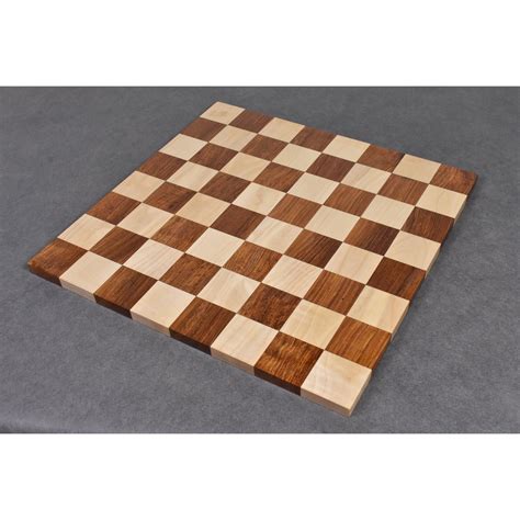 Borderless Hardwood End Grain Chess board - Golden Rosewood & Maple-55