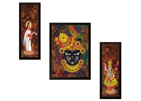 SAF paintings UV Textured ShreeNath ji Multi-Effect Framed Painting 22. ...