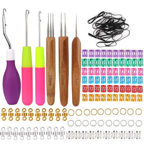 136 PCS Dreadlocks Tool Set, Dreadlocks Crochet 1 Hook 2 Hooks 3 Hooks ...