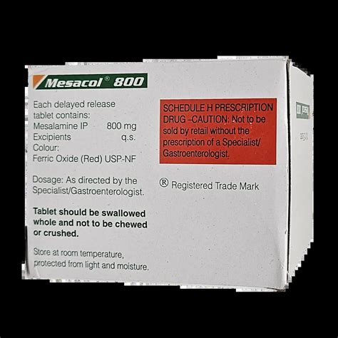 MESACOL 800MG TABLET 15'S Price, Uses, Side Effects & Substitutes | Medkart