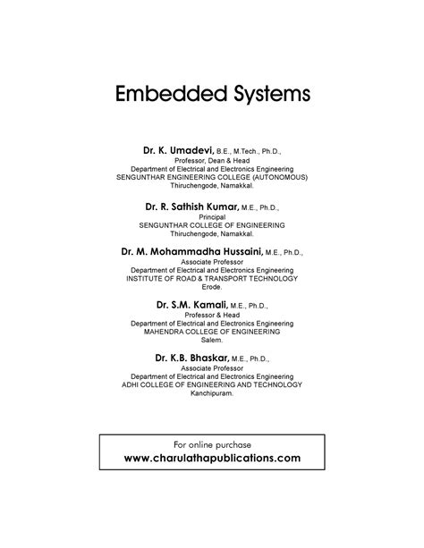 Embedded systems Text Books - Embedded Systems For online purchase ...