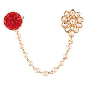 ACCESSHER Statement Cocktail Druzy Stone Double Finger Ring for Women ...