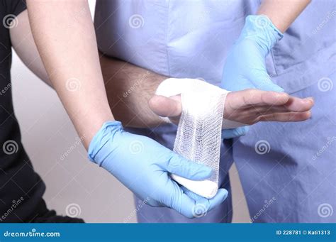 Bandaging close-up stock image. Image of personal, medicine - 228781