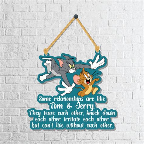 Tom & Jerry Wooden Wall Hanging – Bhai Please India