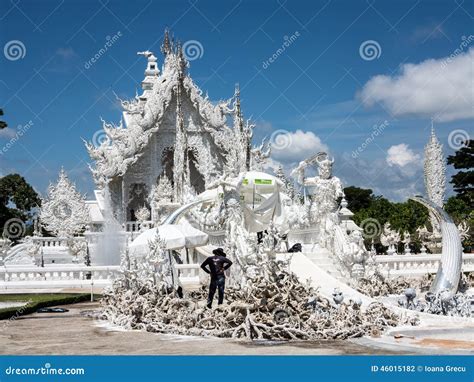 Reconstructing the White Temple, Chiang Rai Editorial Photography ...