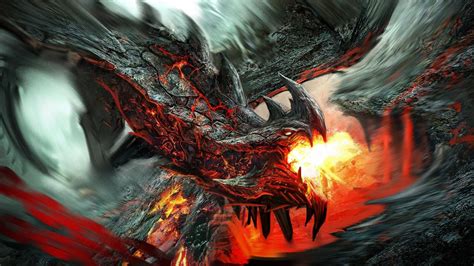 Fire Breathing Dragon Wallpaper