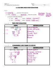 Solving Multi-Step Equation Notes 的图像结果