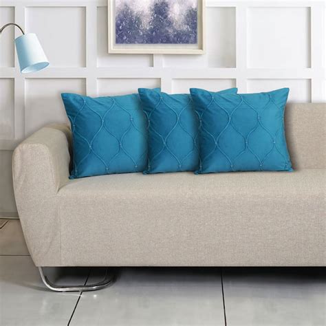 Buy ODE & CLEO Velvet Cushion Covers 18 Inch X 18 Inch With Zip Closure ...