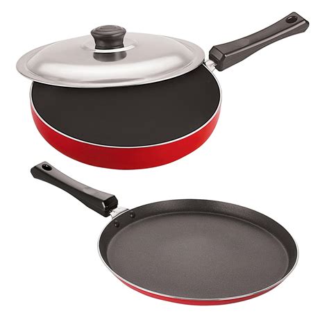 Buy Nirlon Gas Compatible Tawa and Fry Pan Combo Kitchen Essential Set ...