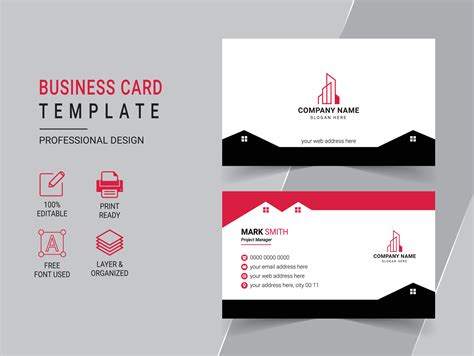 Free Real Estate Business Card Template 的图像结果