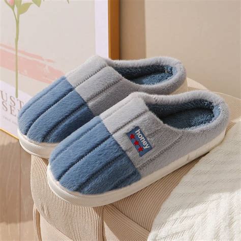 Autumn/Winter Ladies' Fluffy Slippers, Thick Sole Warm & Lightweight ...